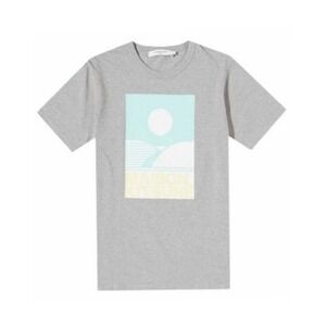 Maison Kitsune x Anthony Burrill Edition Graphic Tee Grey Melange Cotton Knit XS